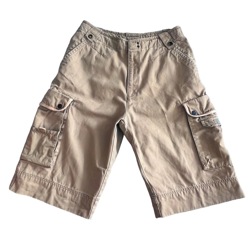 Vintage Timberland Cargo Shorts Size 34 Military Workwear Utility Golden Tan